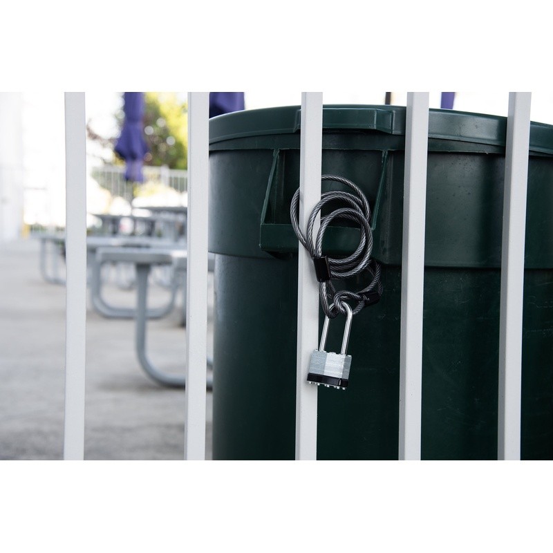 6ft Self-Coiling Steel Cable Lock Cut Resistant Security Bikes Toolboxes Gates