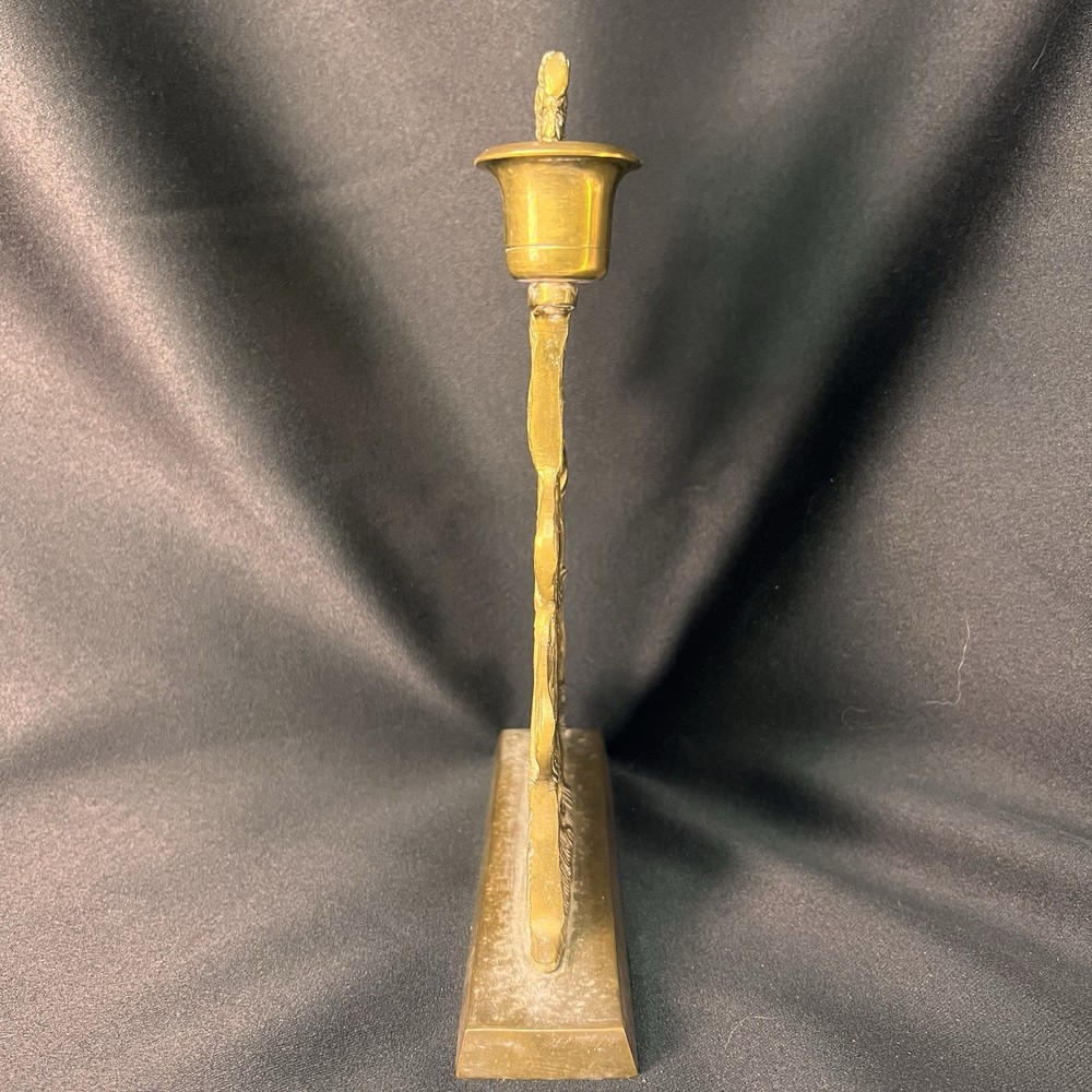 Solid Brass Angel Candle Candlestick Holder, Double Sided, 9-inch