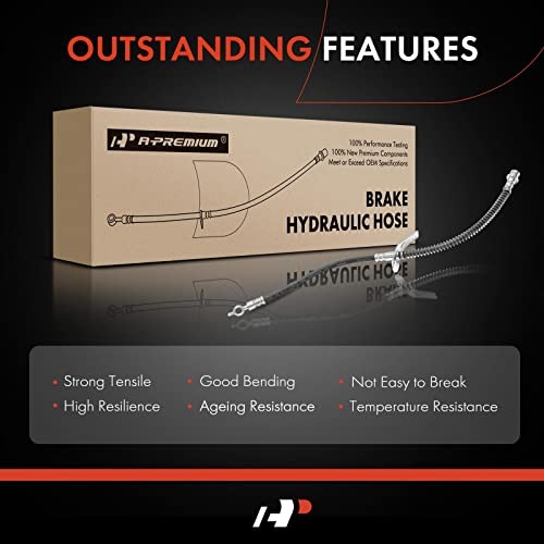 Front Driver Brake Hydraulic Hose Compatible with Select Kia Models - Forte