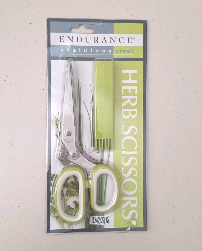 Herb Scissors Set, Kitchen Scissors with 5 Blades and Cover, Multipurpose Cuttin