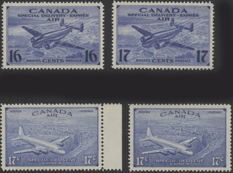 CANADA, 1942-46. Special Delivery Air Mails CE1-CE4, Mint ** A