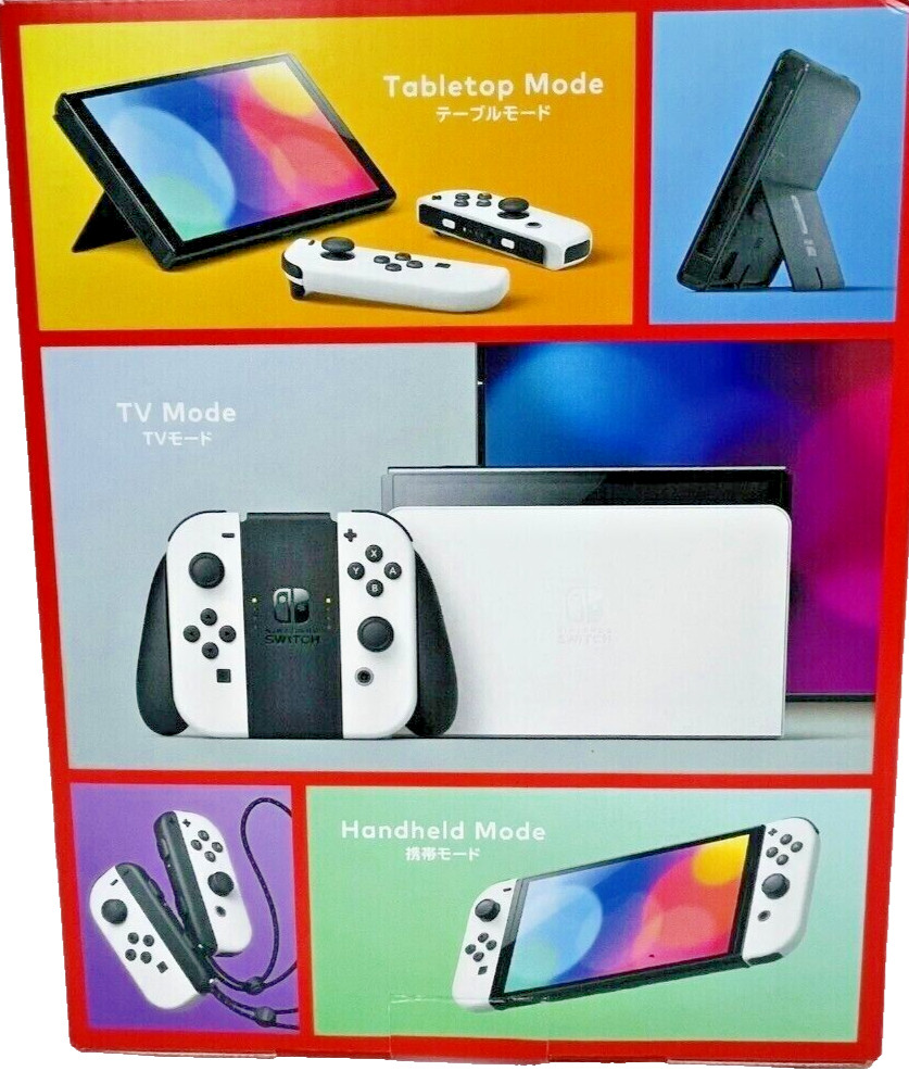 [B] OLED Switch Box Only Original Nintendo White Console Empty Retail AZN 📦🔥