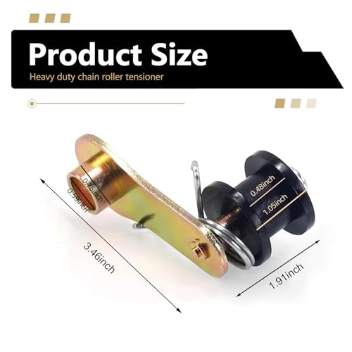 1 PC Chain Roller Tensioner, Iron Chain Adjuster Sprocket Guide with Spring,