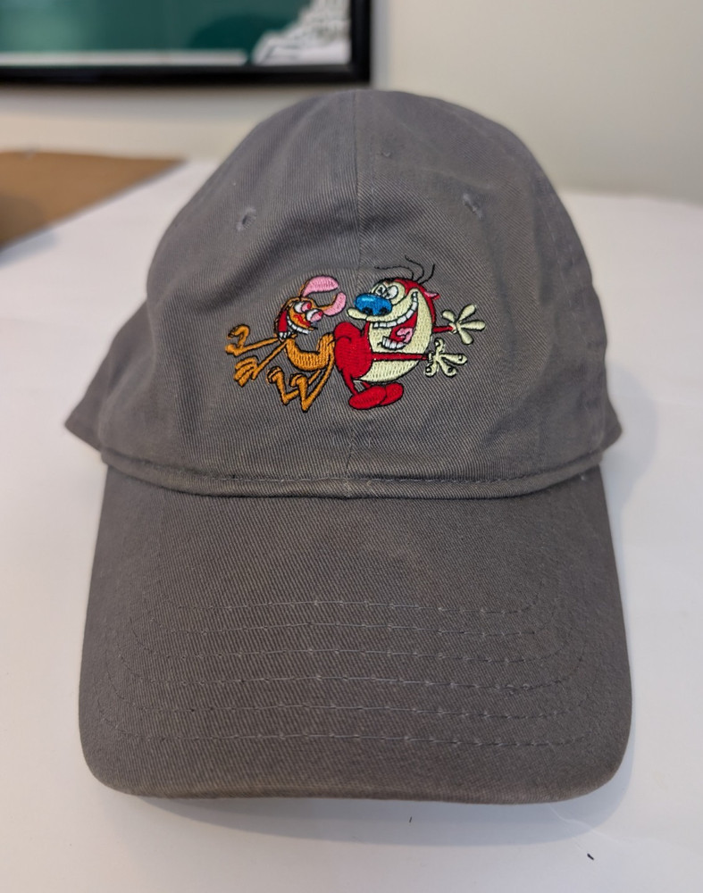 Nickelodeon Ren & Stimpy Gray Adjustable Hat One Size 2017