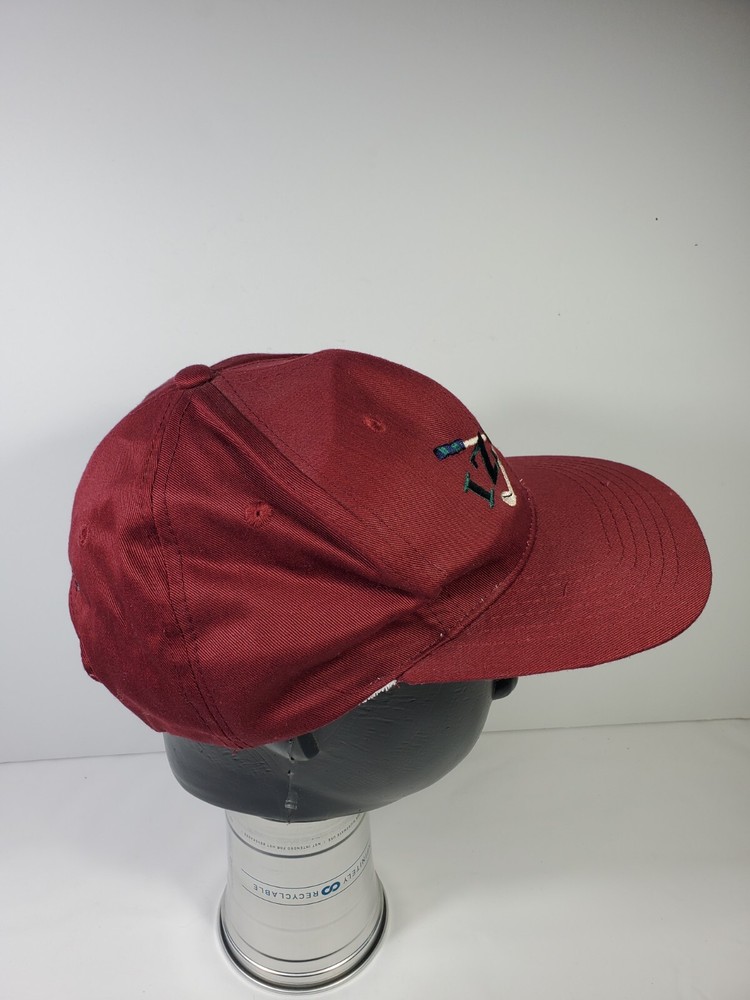 Vintage Izod Golf Hat Embroidered Wine Red