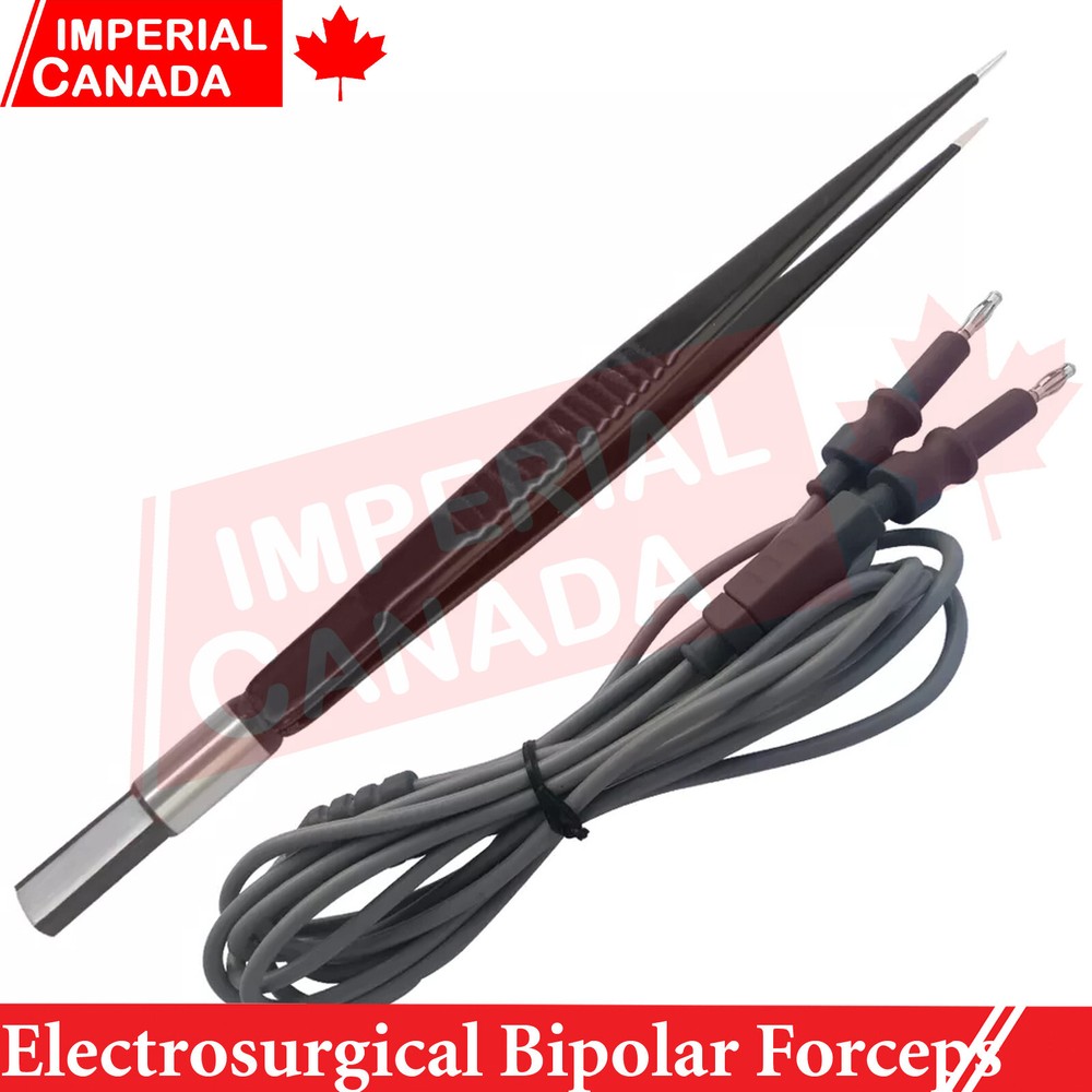 Electrosurgical Non-Stick Straight Bipolar Forceps with Cable