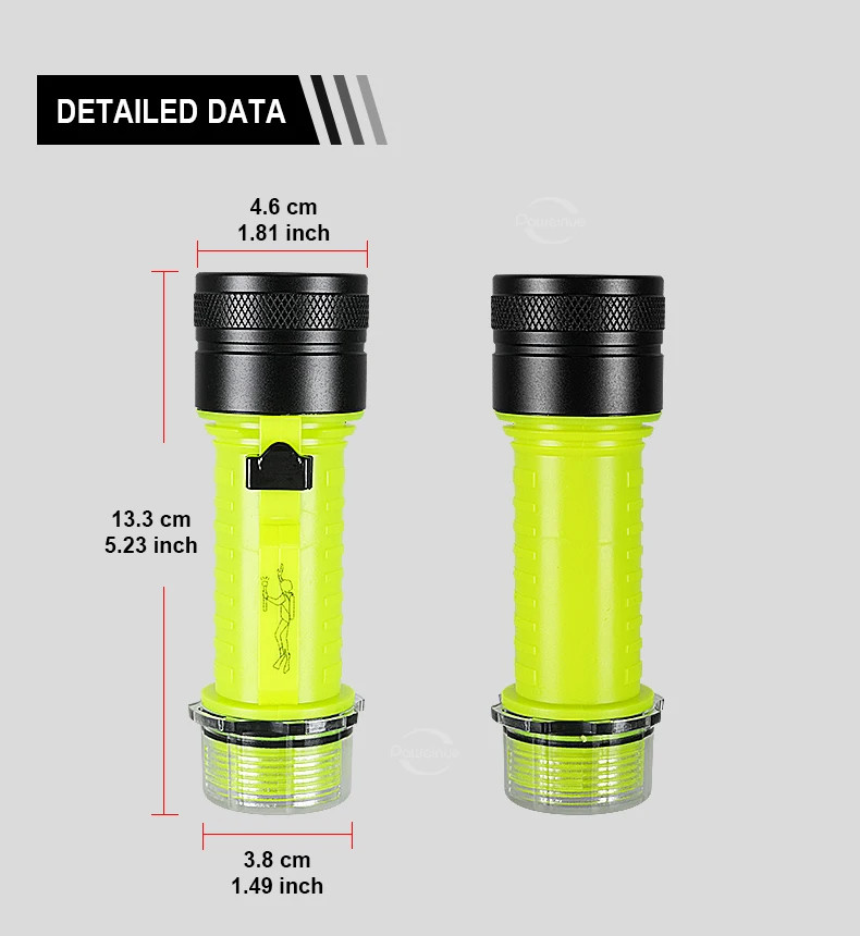 Powerful 90000LM LED Diving Flashlight Rechargeable Underwater Tactical Torch