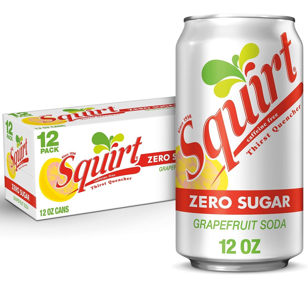 Zero Sugar Grapefruit Soda, 12 fl oz cans, 12 pack