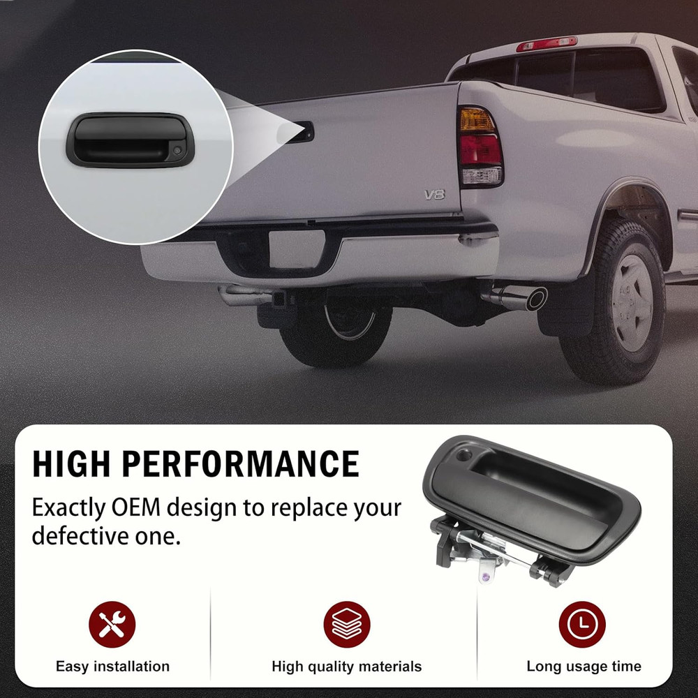 2000-06 Tundra Tailgate Handle Latch with Keyhole–Compatible Replacement