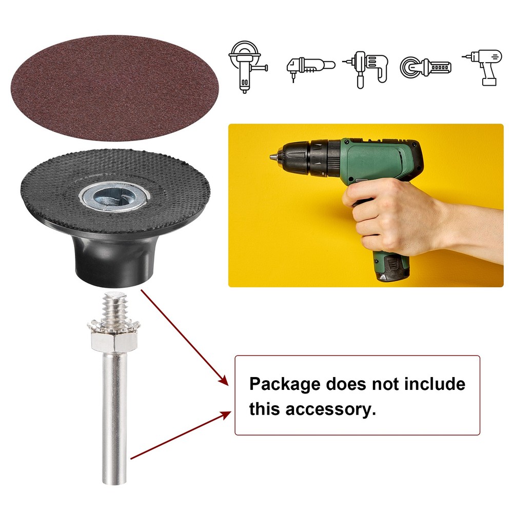 25pcs 2" 320 Grit Quick Change R-Type Sanding Discs Aluminum Oxide