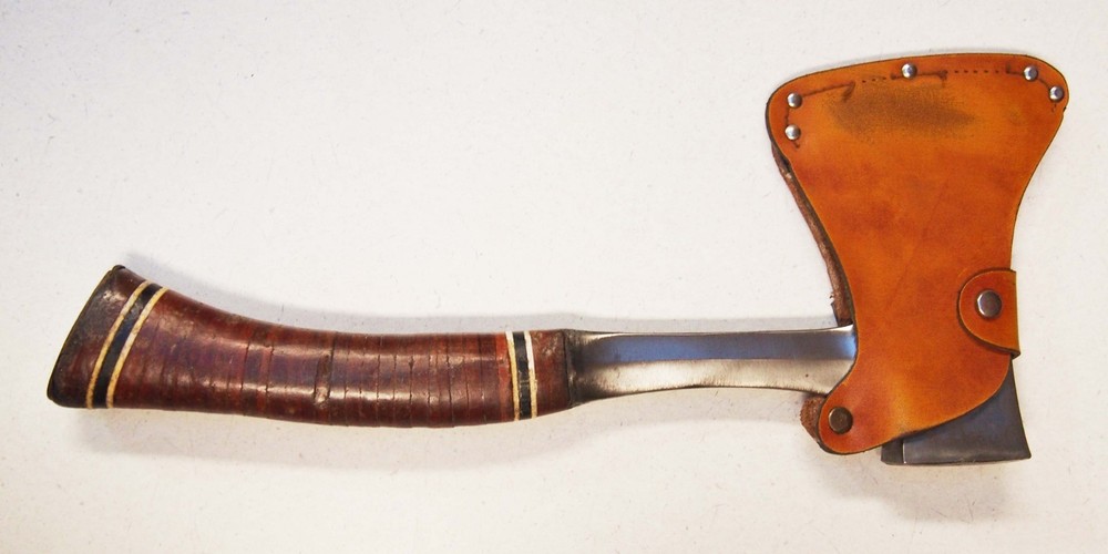 Vintage Estwing Camping Hatchet With Leather Sheath