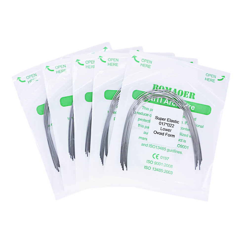 5×Dental orthodontic super elastic NI-TI arch rectangular wire oval form all siz