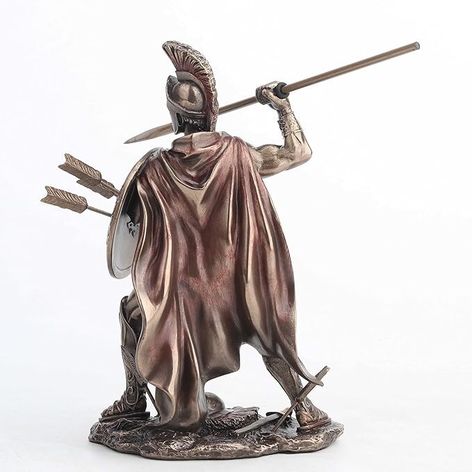 Spartan King Leonidas With Spear And Shield Cold Cast Bronze