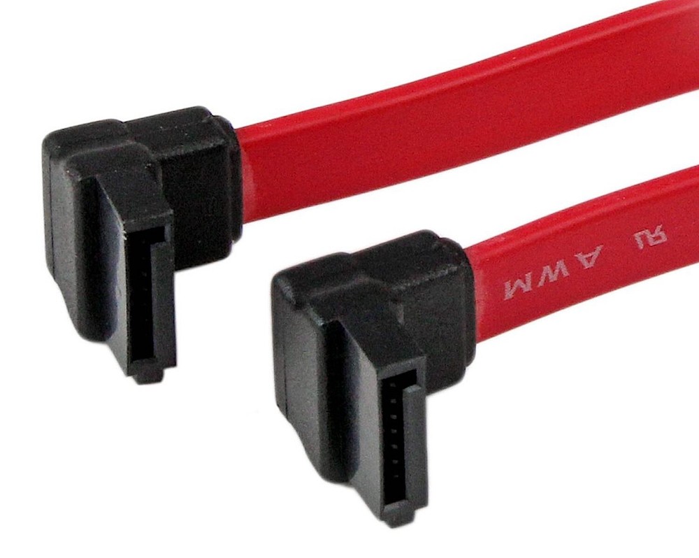 StarTech Serial ATA Internal Cable, 18", 2 x Right Angle, Red *New* SATARA18