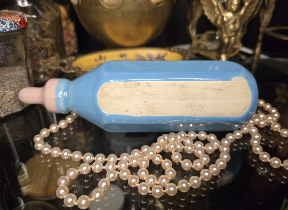 Mid-Century Ceramic Baby Bottle Planter