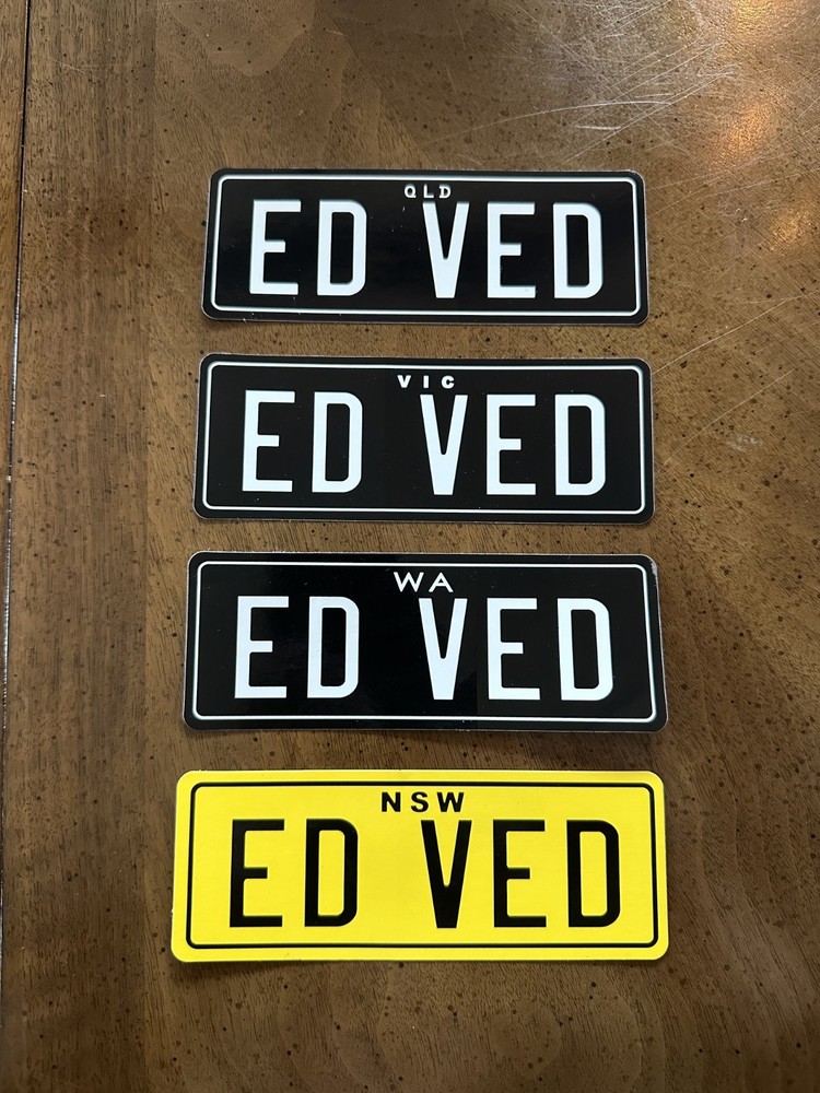 Set of 4 ED VED Stickers