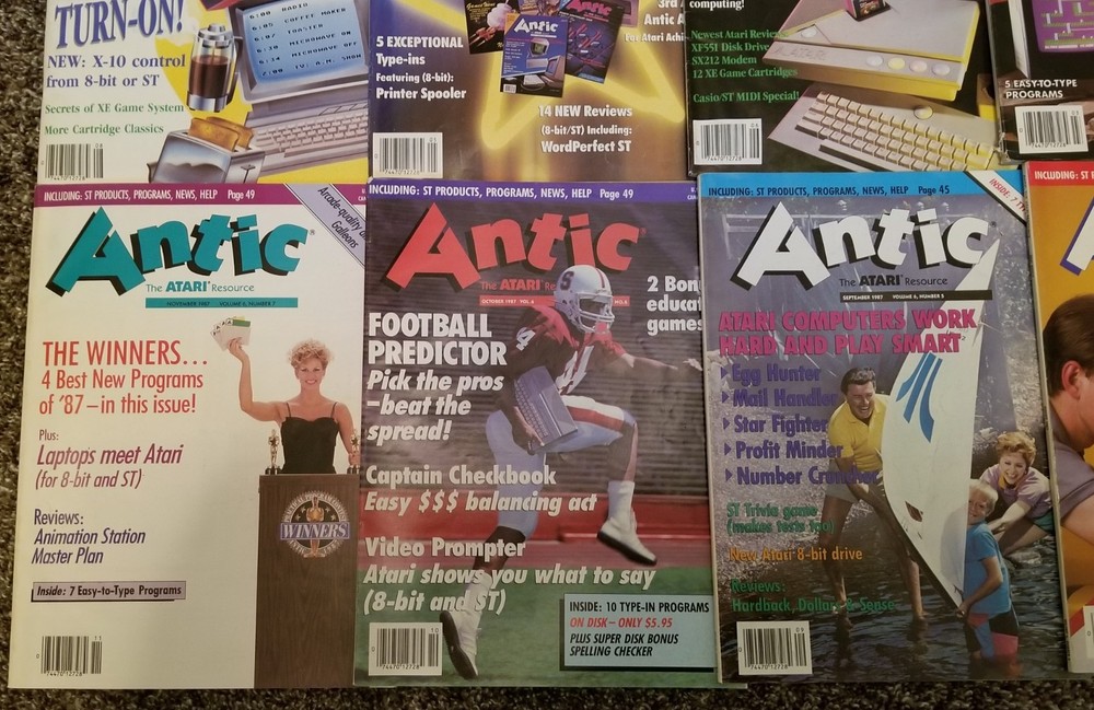 1986-88 Antic Atari / Analog Computing Magazines Computer vtg LOT Collection 80s