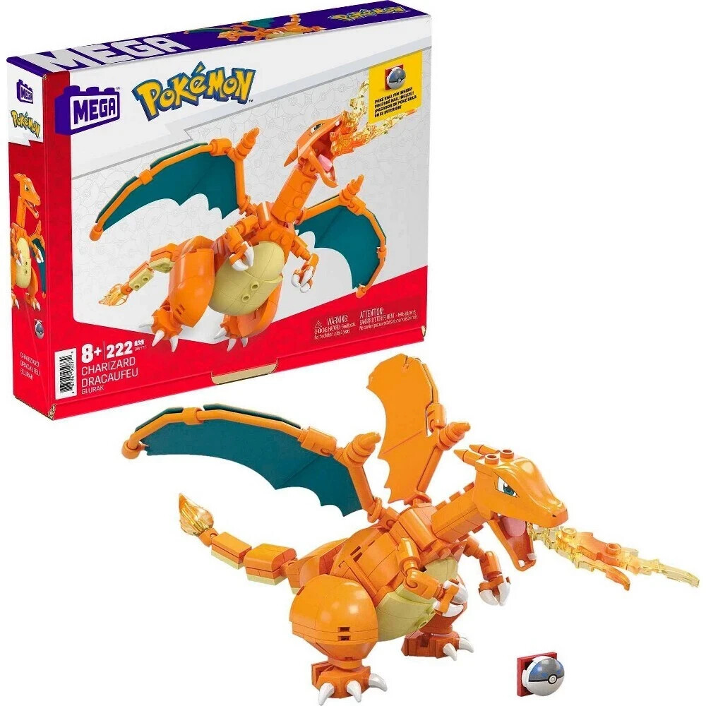 CHARIZARD glurak dracaufeu mega construx bloks pokemon building set figure NEW