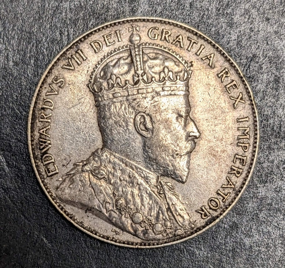 1907 Canada Silver Half Dollar Edward VII 91058D