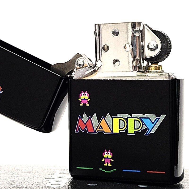 Zippo Namco Legendary Mappy Game Matte Black Lighter Regular Japan