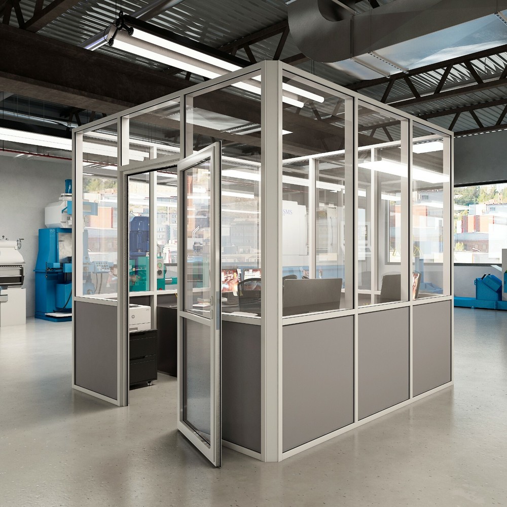 CGP Aluminum & Glass Conference Room 8' x 8' Clear Anodized