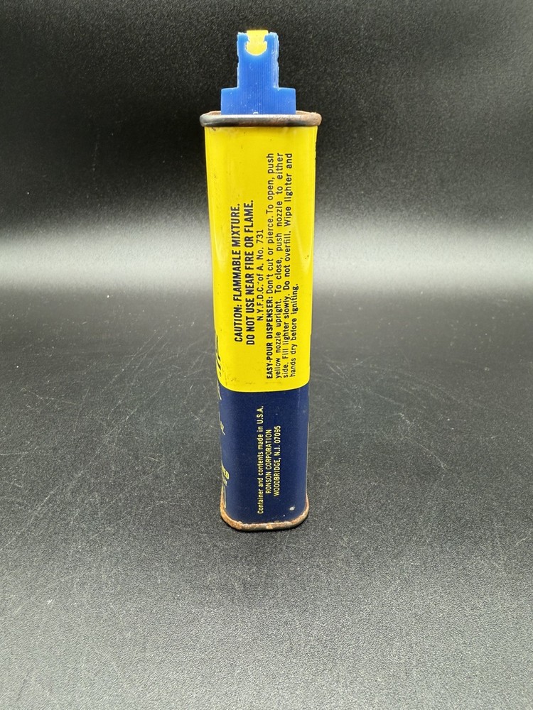 Vintage Ronsonol Lighter Fuel - Empty Tin Can- 57 Cents