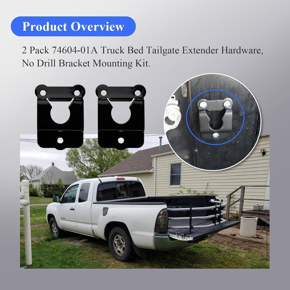 Universal 2-Piece No Drill Bracket Kit for AMP Research Bed Xtender Max