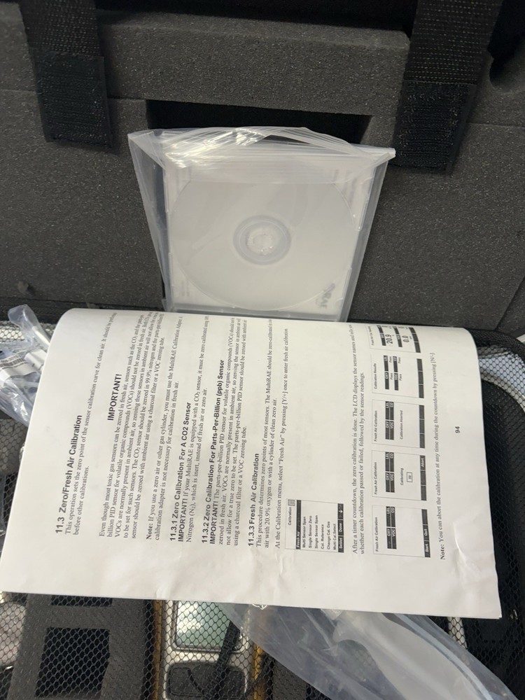 Rae MultiRae Lite PGM6208 Multi Gas Tester Bundle Case Accessories-TESTED-READ!!