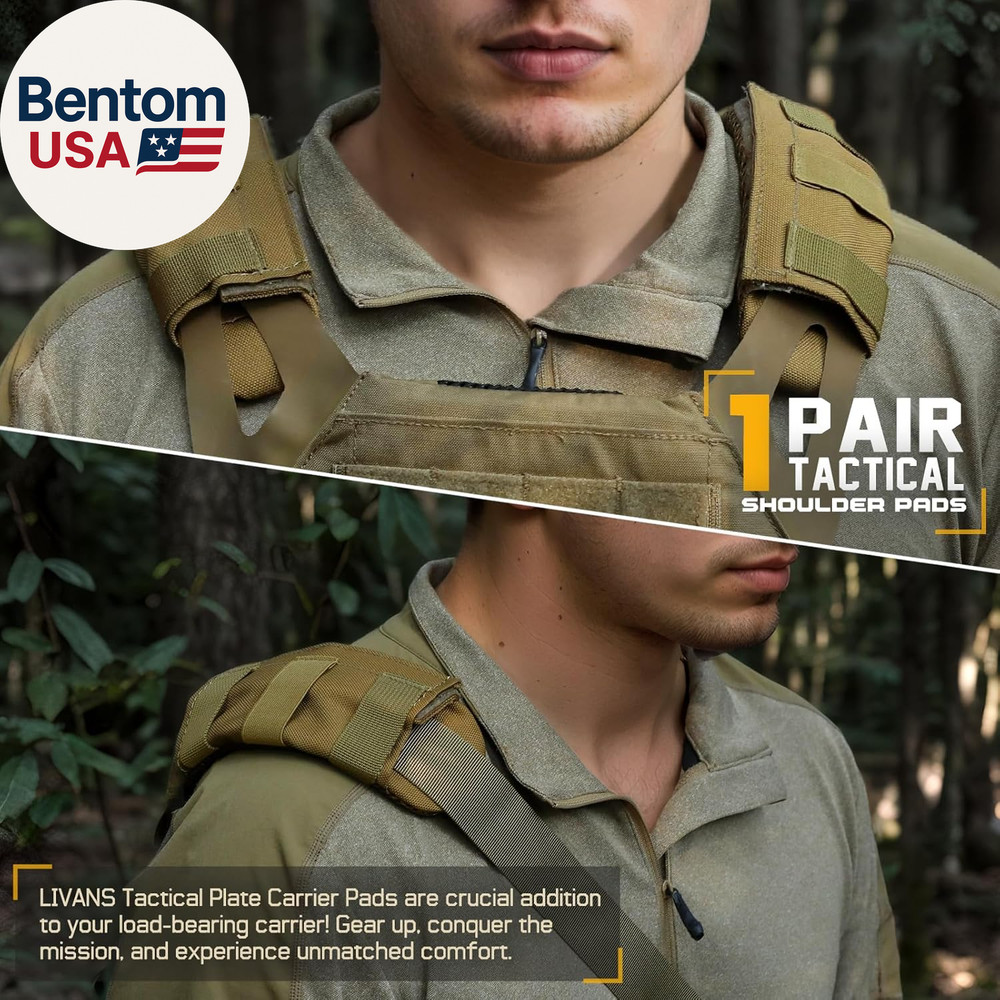 Tactical Plate Carrier Shoulder Pads, 2 Pack Shoulder Strap Pad Backpack Strap C