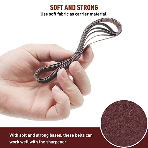 45 Pcs 1/2" x 12" Replacement Sharpening Belt Kit for Official Work Sharp Knife