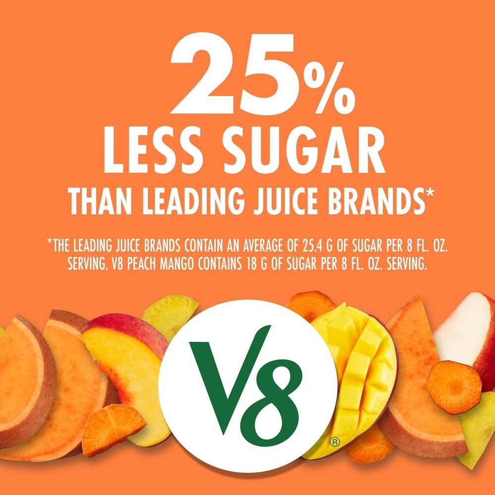 Peach Mango 100% Fruit and Vegetable Juice, 46 fl oz Bottle
