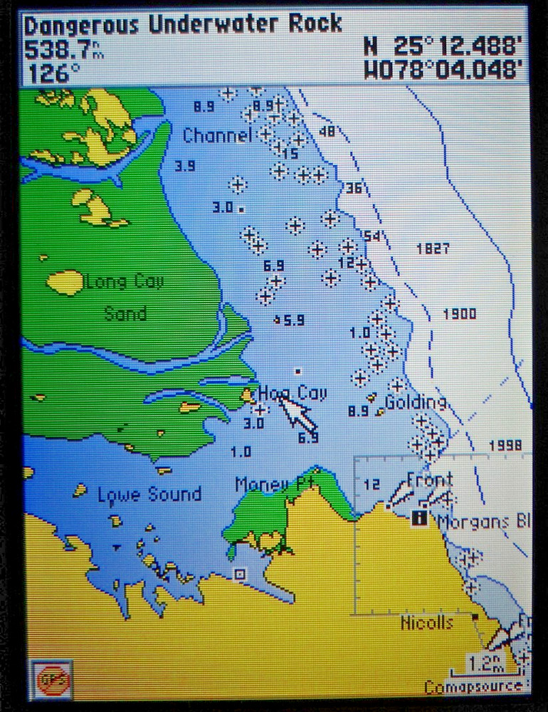 Garmin BlueChart Southeast Florida & Bahamas MUS010R Data Card Chart Map Chip