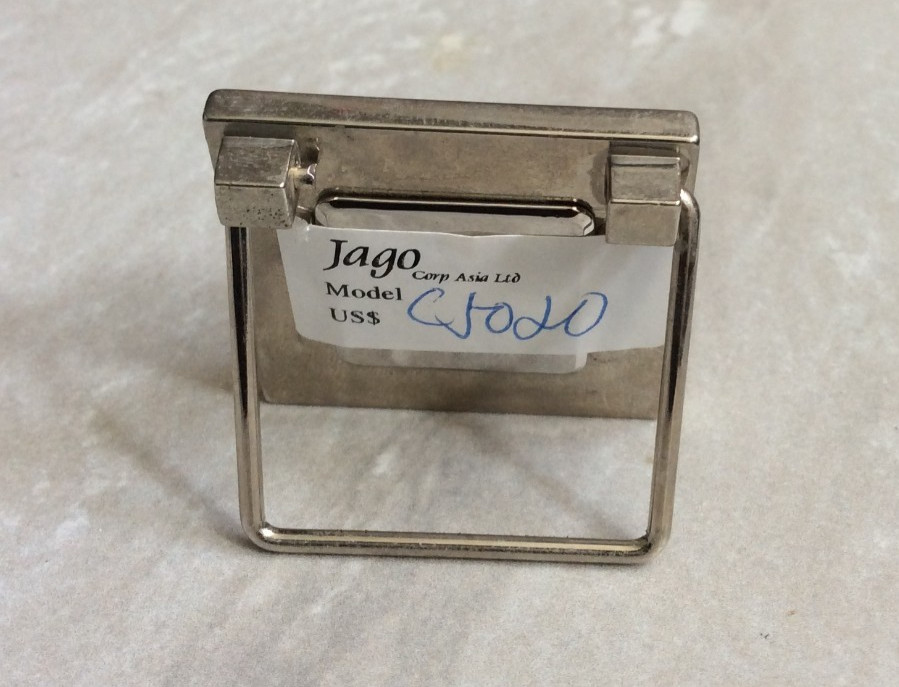 Quartz Table Clock (Miniature) Purple & Silver Square Case Purple Square Dial!