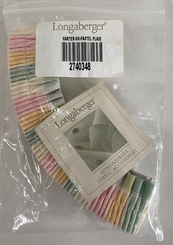 Longaberger Garter Pastel Plaid Small
