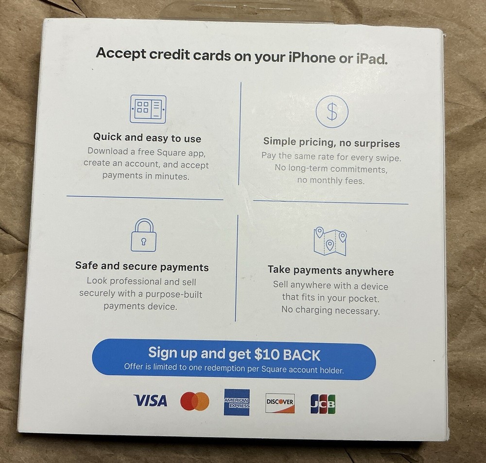 NEW Square - Magstripe Reader with Lightning Connector - Glossy White