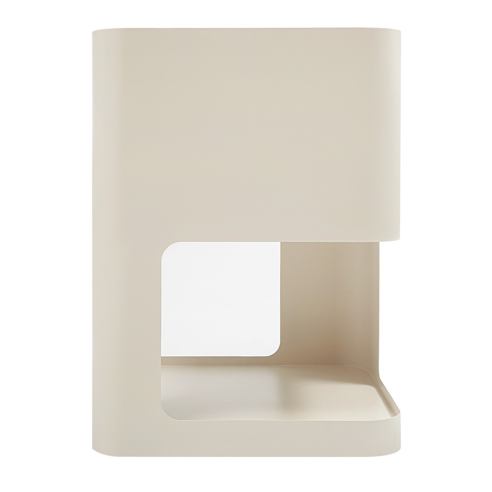Portable bedroom bedside table 40x40x54 cm - Milky white