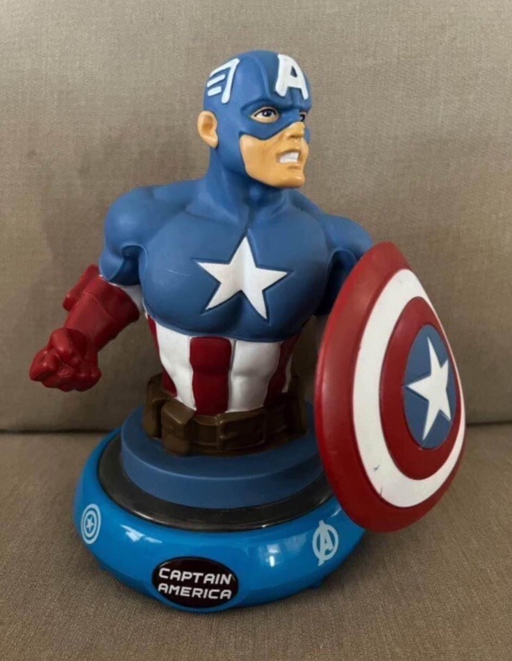 Marvel Captain America Night Light & Finger Puppet Tested Works