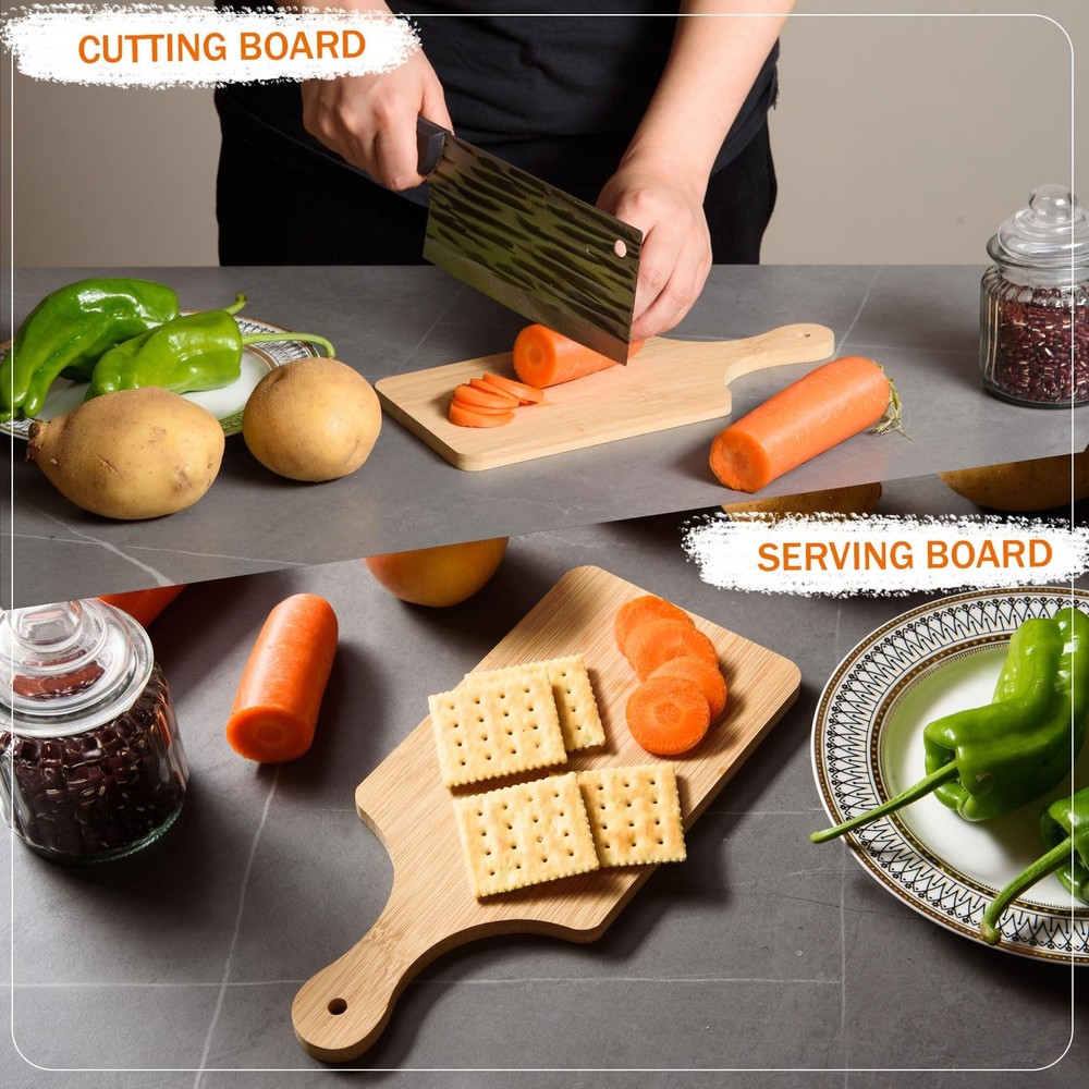 12 Pcs Thicken Bamboo Cutting Board Bulk 11x5 Inch Personalized Wood Chopping...