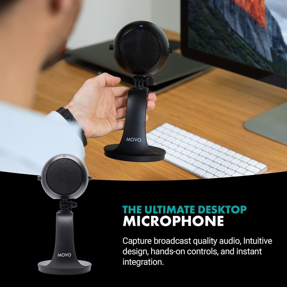 Cardioid USB Desktop Microphone - Versatile for Streaming, Gaming & Conferencing