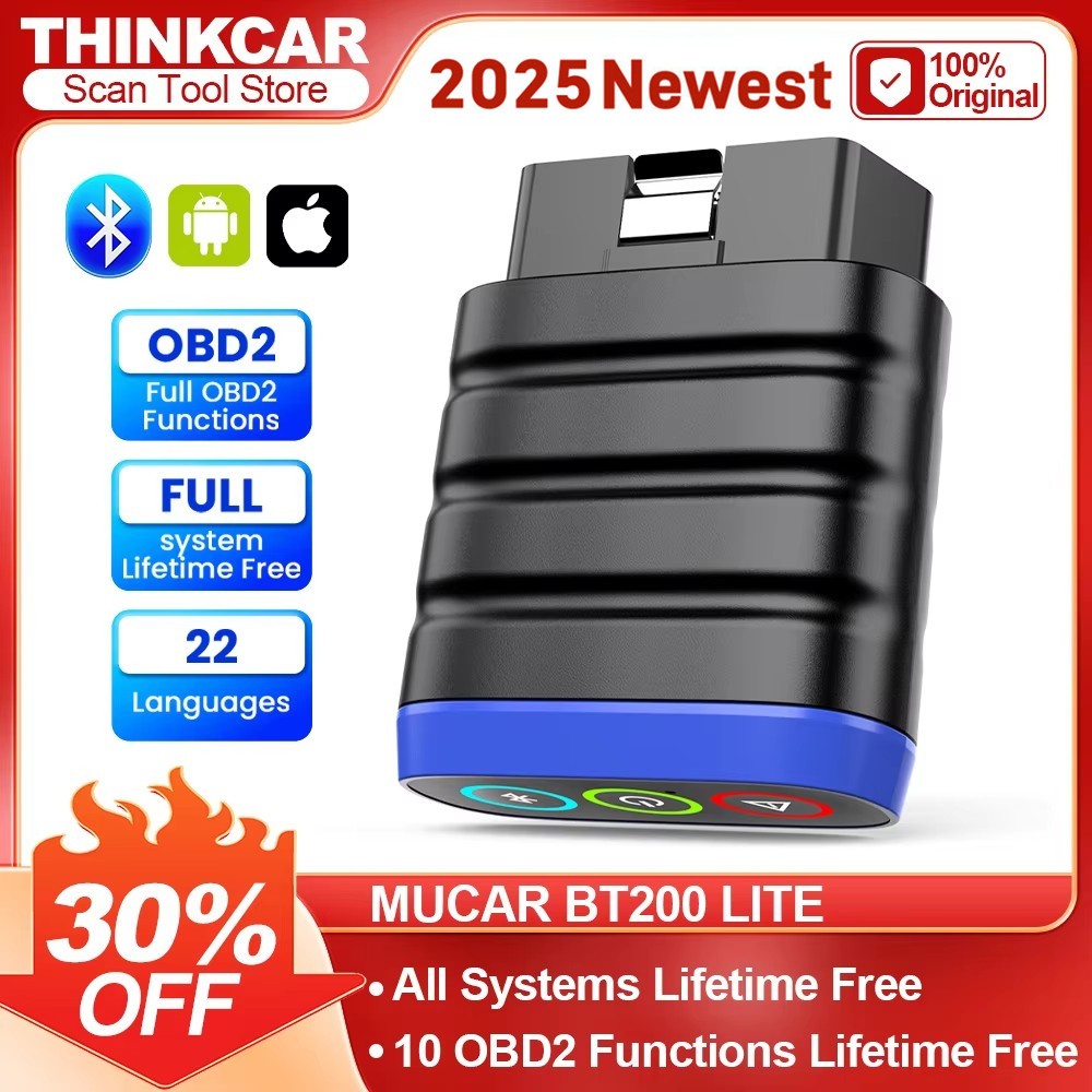 MUCAR BT200 LITE Full System Auto OBD2 Diagnostic Scanner Bluetooth Code Reader