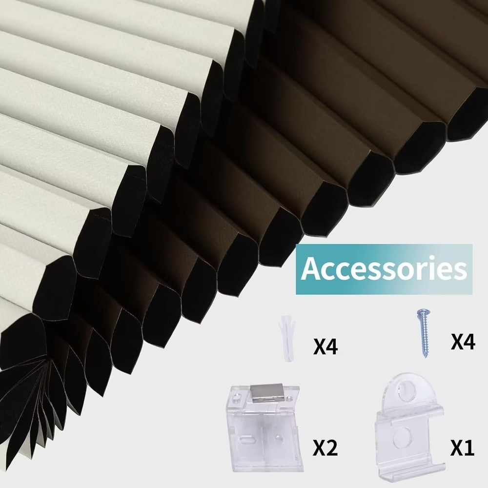 Cordless Blackout Window Blinds & Shades Pull Down Room Darkening Window Shad...