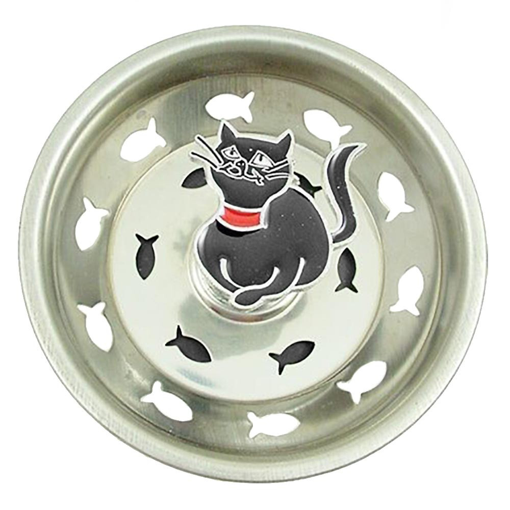 Cat Kitchen Sink Strainer - Black - 35SS