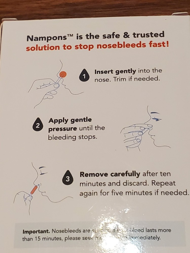 6-Pack Nampons Kids Stop Nosebleed Small