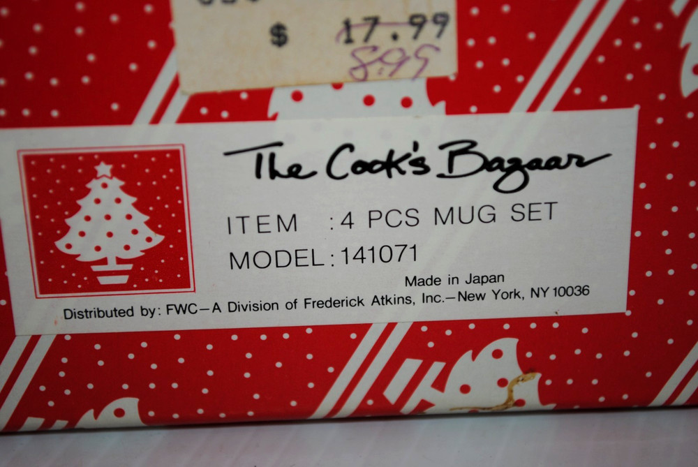 cooks bazaar christmas tree mugs and plates japan