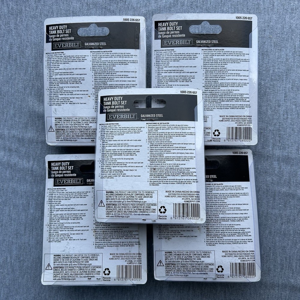 Heavy Duty Tank Bolt Set - 5 Packs