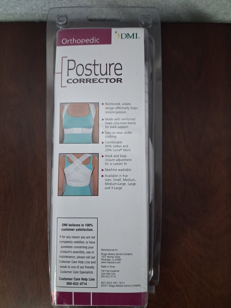 DMI 632-6224-1924 Posture Corrector, XL Cotton/Elastic