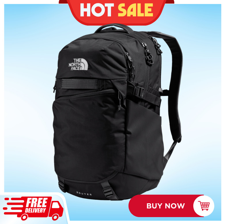 [HOT SALE] The North Face Router BackPack - Black
