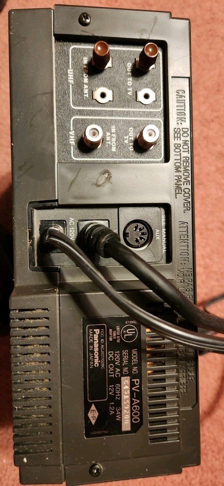 1983 Panasonic Programmable Tuner/Timer. Untested