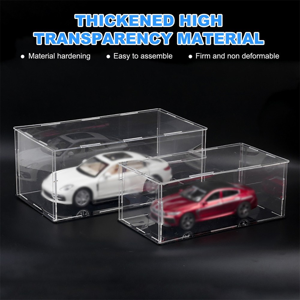 Acrylic Car Display Case Dustproof Showcase Cube Countertop Box for Pop Figures