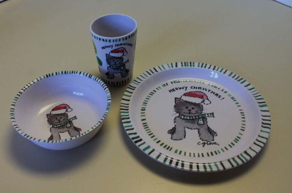 Meowy Christmas Citrus Grove Dinnerware 4 sets